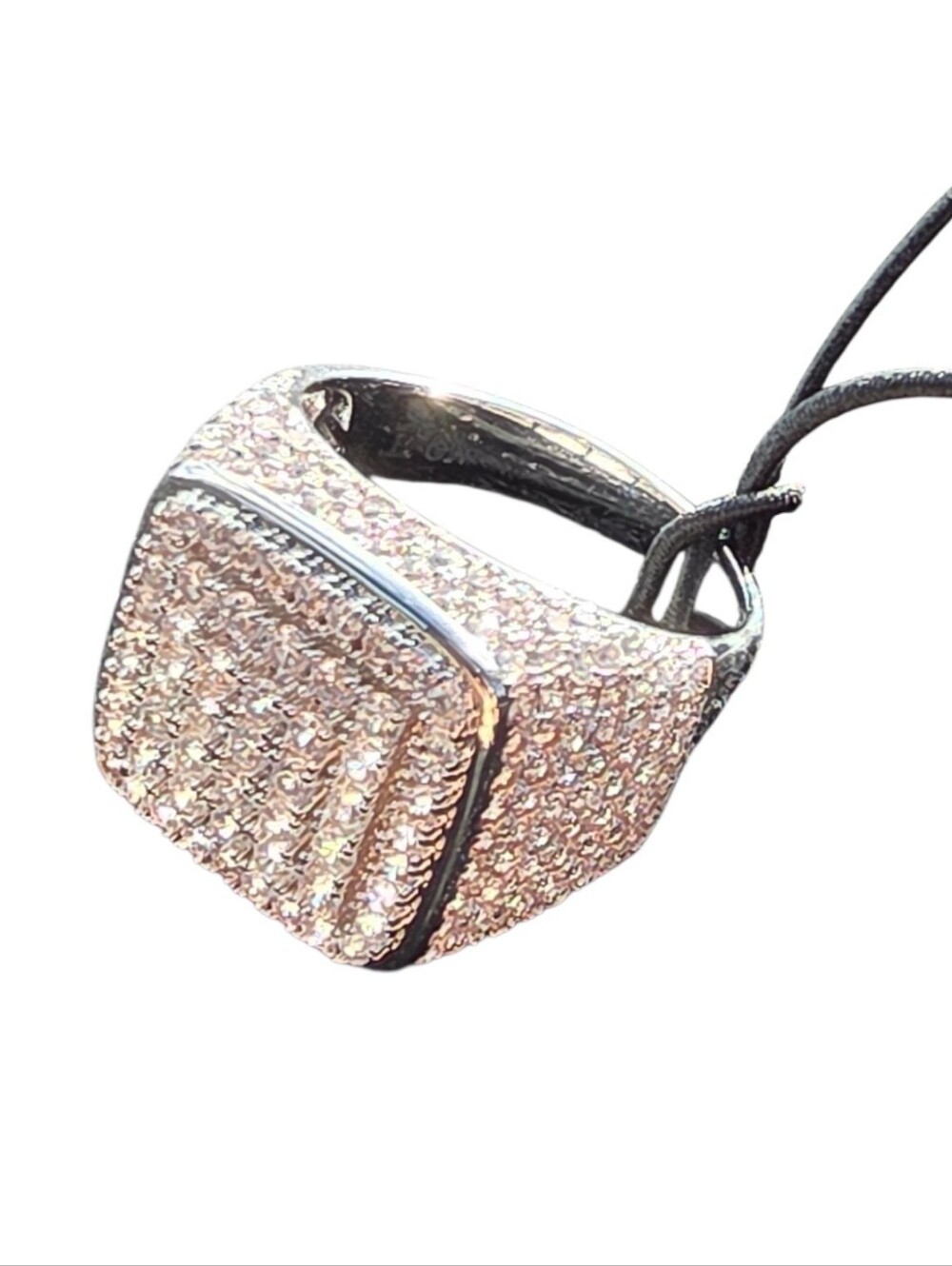 New Cubic Zirconia / Stainless Steel Ring Size 11 - Picture 3 of 5